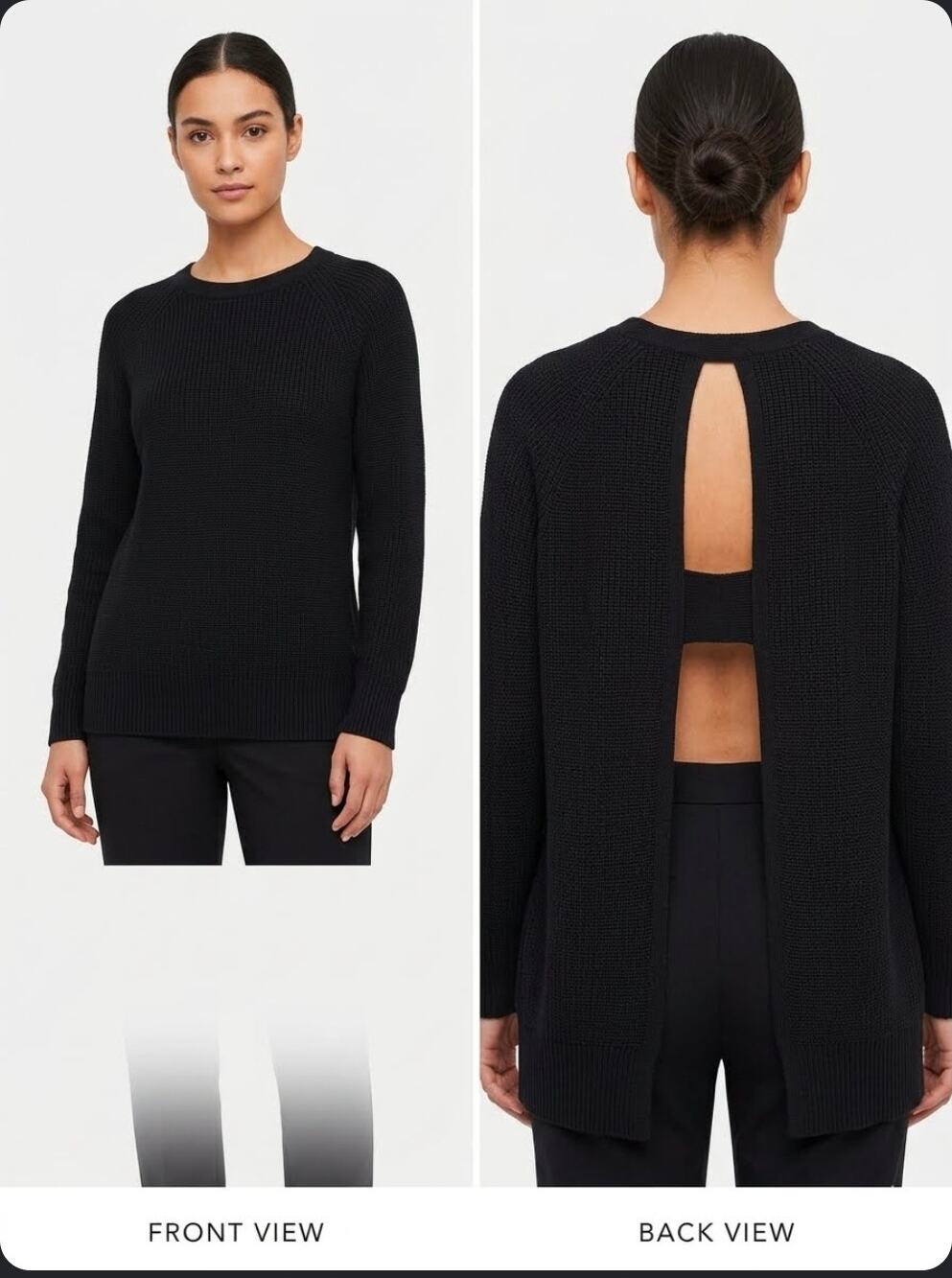 TCEC Black Open Knit Pullover Sweater Women's Size Medium M Sheer Lightweight